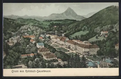 AK Rohitsch-Sauerbrunn, Ortsansicht aus der Vogelschau