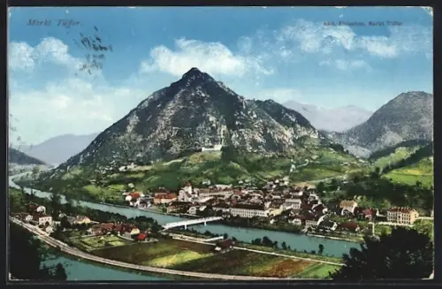 AK Laski-trg., Gesamtansicht mit dem Fluss