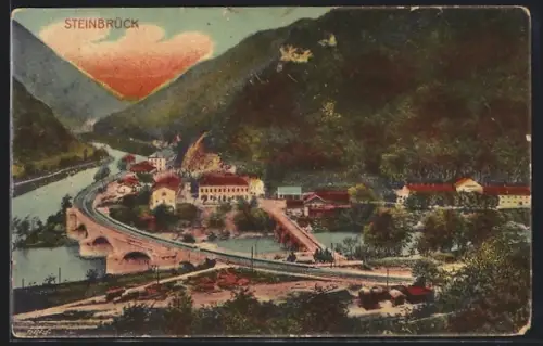 AK Steinbrück, Bahngleise im Ort