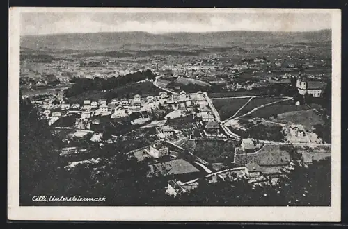 AK Cilli /Untersteiermark, Ortsansicht aus der Luft