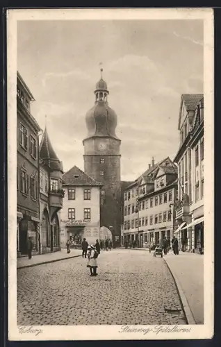 AK Coburg, Steinweg, Spitalturm