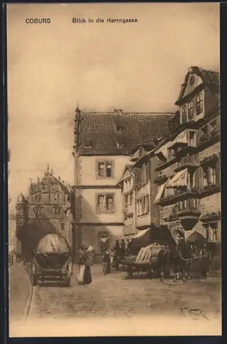 AK Coburg, Blick in die Herrngasse
