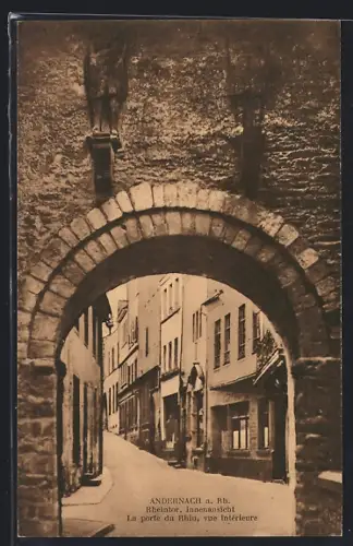 AK Andernach a. Rh., Rheintor, Innenansicht