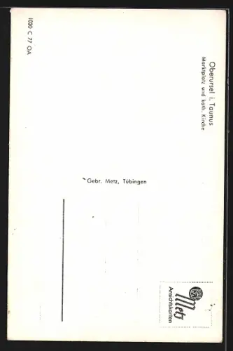 AK Oberursel i. Taunus, Marktplatz, Hotel zum Hirsch, katholische Kirche