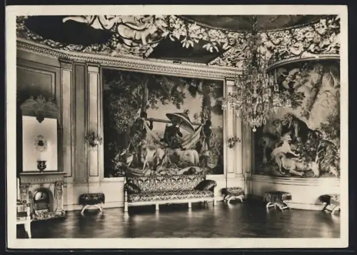 Foto-AK Deutscher Kunstverlag: Coburg, Ehrenburg, Gobelinzimmer