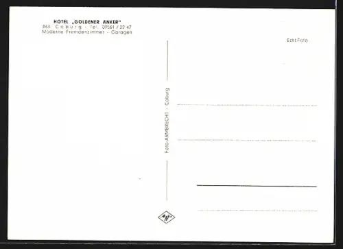 AK Coburg, Hotel Goldener Anker