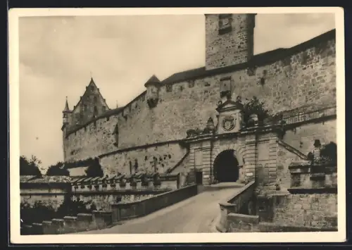 Foto-AK Deutscher Kunstverlag: Coburg, Veste Coburg, Äusseres Burgtor 1671