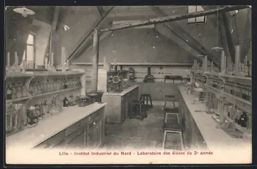 AK Lille, Institut Industriel du Nord, Laboratoire des élèves de 3e année