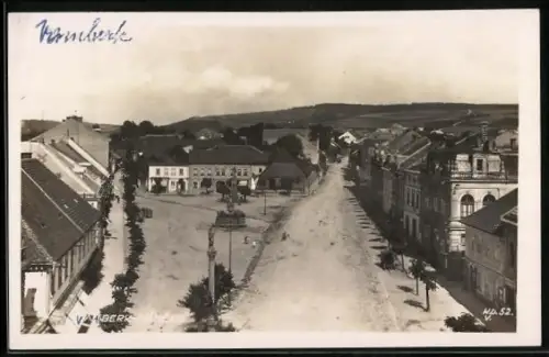 AK Vamberk, Namesti, Blick auf den Marktplatz