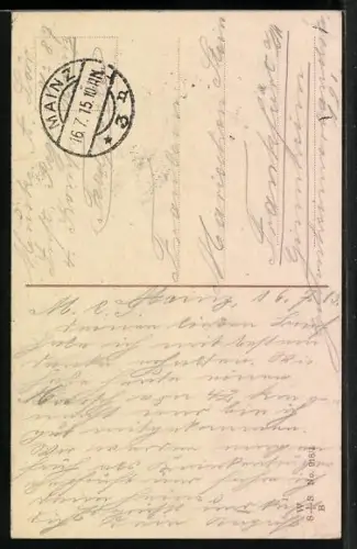 AK Soldat nimmt Abschied von seiner Geliebten, Weh, dass wir scheiden müssen, Eisernes Kreuz