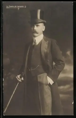 AK Le Comte de Lonyay im Anzug mit Zylinder