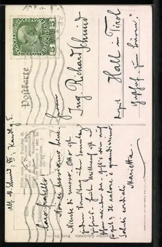 AK Deutscher Schulverein NR: 499, Theodor Körner, Arndt, Das Volk steht auf - der Sturm bricht los