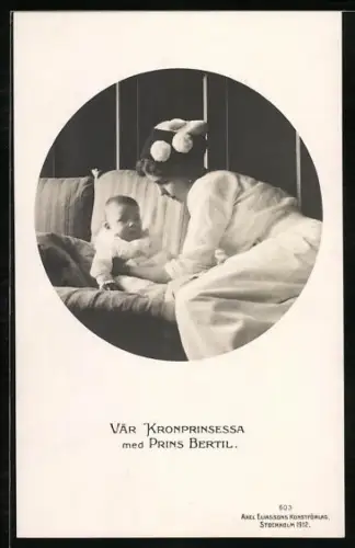 AK Var Kronprinsessa von Schweden med Prins Bertil