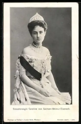 AK Grossherzogin Caroline von Sachsen-Weimar-Eisenach