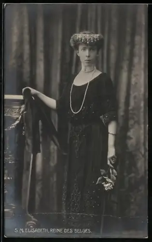 AK Königin Elisabeth von Belgien