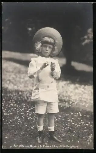 AK Son Altesse Royale le Prince Leopold de Belgique, Prinz Leopold von Belgien auf der Wiese