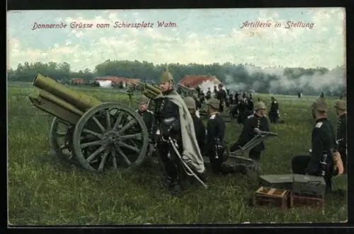 AK Wahn, Schiessplatz, Artillerie in Stellung