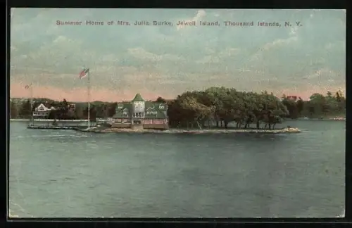 AK Jewell Island, NY, Thousand Islands, Summer Home of Mrs. Julia Burke