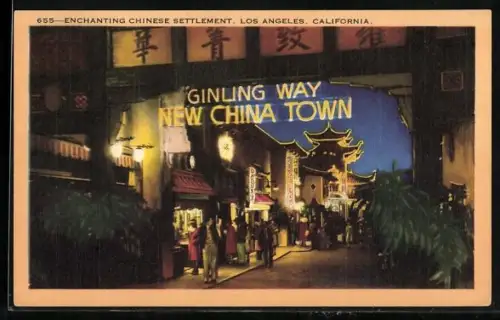 AK Los Angeles, CA, Enchanting Chinese Settlement