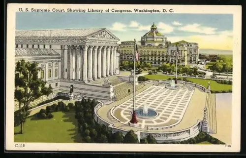 AK Washington D.C., U. S. Supreme Court, Showing Library of Congress