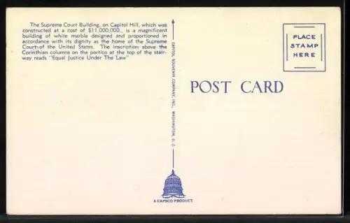 AK Washington D.C., U. S. Supreme Court, Showing Library of Congress