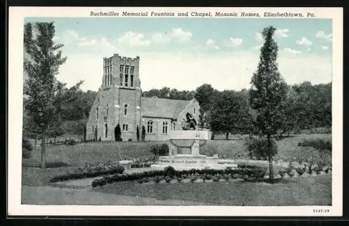 AK Elizabethtown, PA, Masonic Homes, Buchmiller Memorial Fountain and Chapel