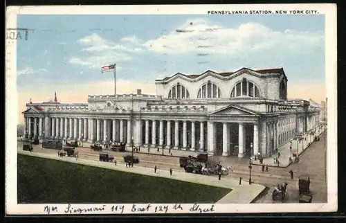 AK New York, NY, Ansicht vom Bahnhof Pennsylvania Station