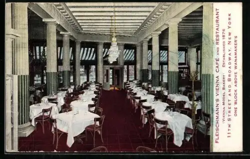 AK New York, NY, Fleischmann`s Vienna Café and Restaurant