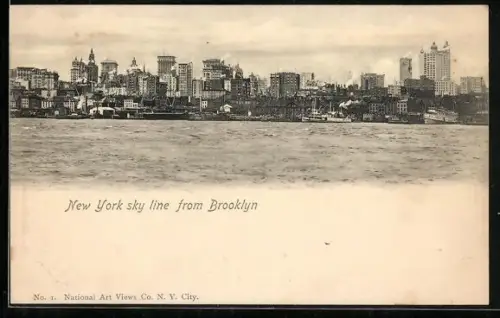AK New York, NY, Sky line from Brooklyn