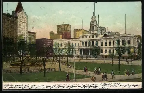 AK New York, NY, View of the City Hall