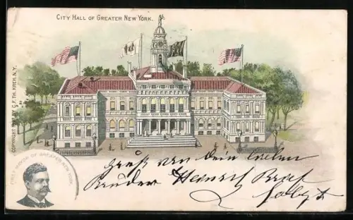 Künstler-AK New York, NY, City Hall of Great New York