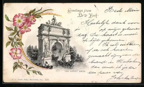 AK New York, NY, The Dewey Arch