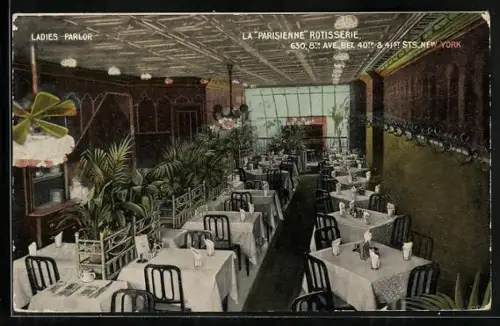 AK New York, NY, La Parisienne Rotisserie, Ladies Parlor