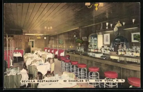 AK New York, NY, Sevilla Restaurant, 62 Charles Street