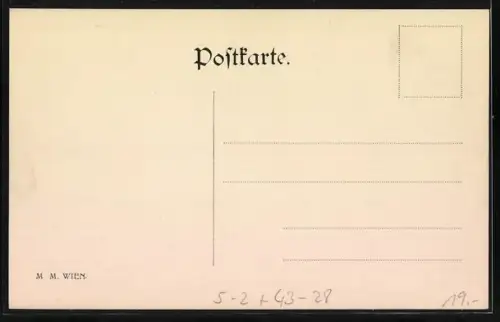 Künstler-AK Wien, Karnevalfest 1906, Saturn mit Sichel und Laterne im Jugendstil