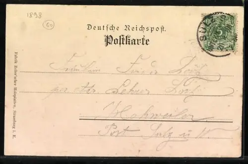 AK Sulz u. Wald, Synagogue, Gasthaus zum Rössl, Schloss Binder, Kriegerdenkmal