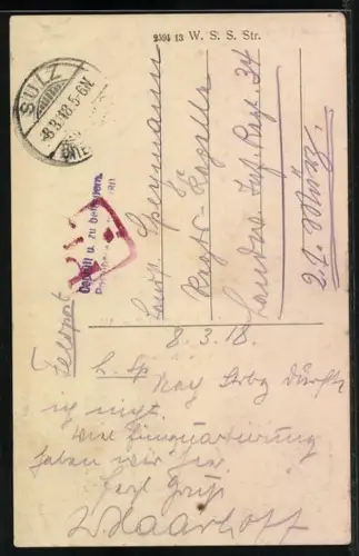 AK Sulz u. W., Conditorei Ernest Bachofner, Partie in der Bahnhofstrasse