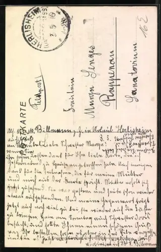 AK Herlisheim /U.-Els., Herrengasse mit Schulhaus