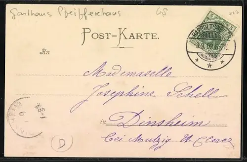 AK Rappoltsweiler, Gasthaus Pfeifferhaus, Vue du village