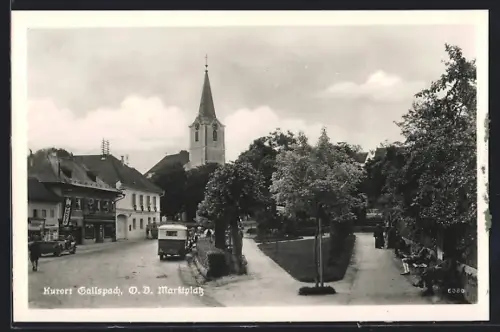 AK Gallspach, die Kirche auf dem Marktplatz