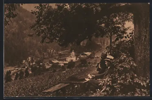 AK Landl /Tirol, Teilansicht mit Kirche