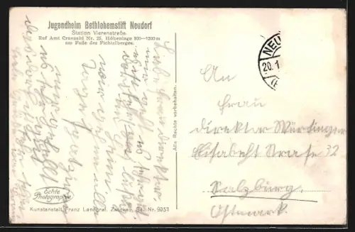 AK Neudorf /Erzgebirge, Ortspartie und Vierenstrasse im Schnee