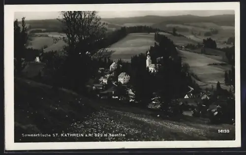 AK St. Kathrein a. H., Teilansicht mit Kirche
