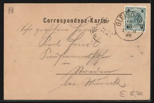 AK Gleisdorf /Steiermark, Strassenpartie mit Kirche