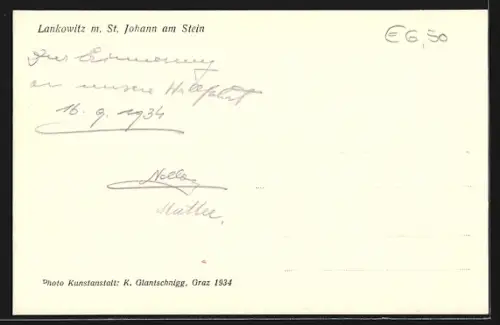 AK Maria Lankowitz, Partie mit St. Johann am Stein