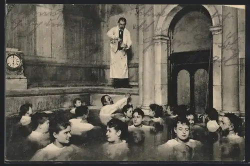 AK Baden /N. Ö., Inneres eines Schwefelbades