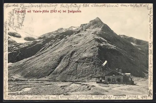AK Valerie-Hütte im Nassfeld, Blick zur Berghütte