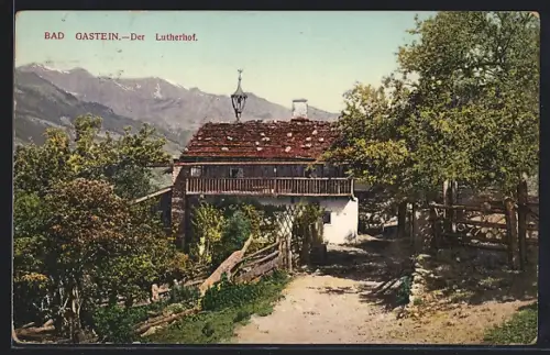 AK Bad Gastein, Blick nach dem Lutherhof
