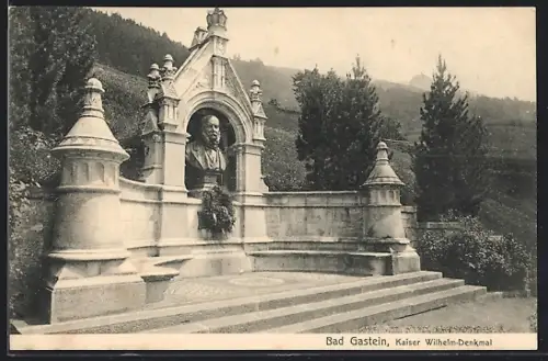 AK Bad Gastein, Kaiser Wilhelm-Denkmal im Park