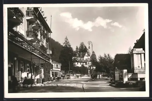 AK Badgastein, Partie am Hotel Mozart